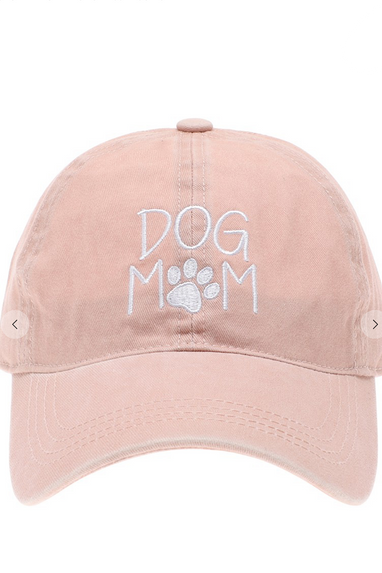 Dog Mom Hats in Black or Pink