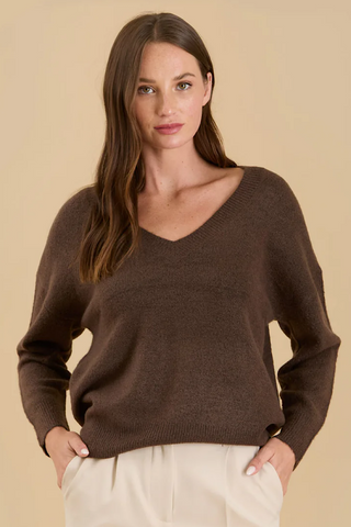 Warren V-Neck Sweater Expresso