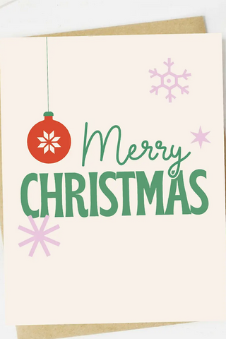 Merry Christmas Ornament Card