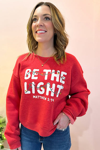 Be The Light Mid Christmas Sweatshirt