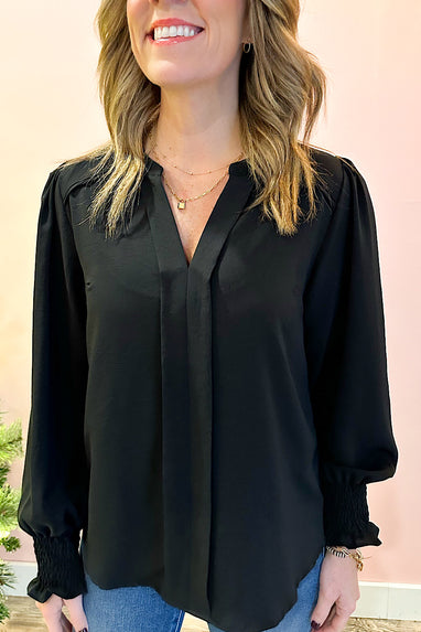 Up All Night Black Blouse