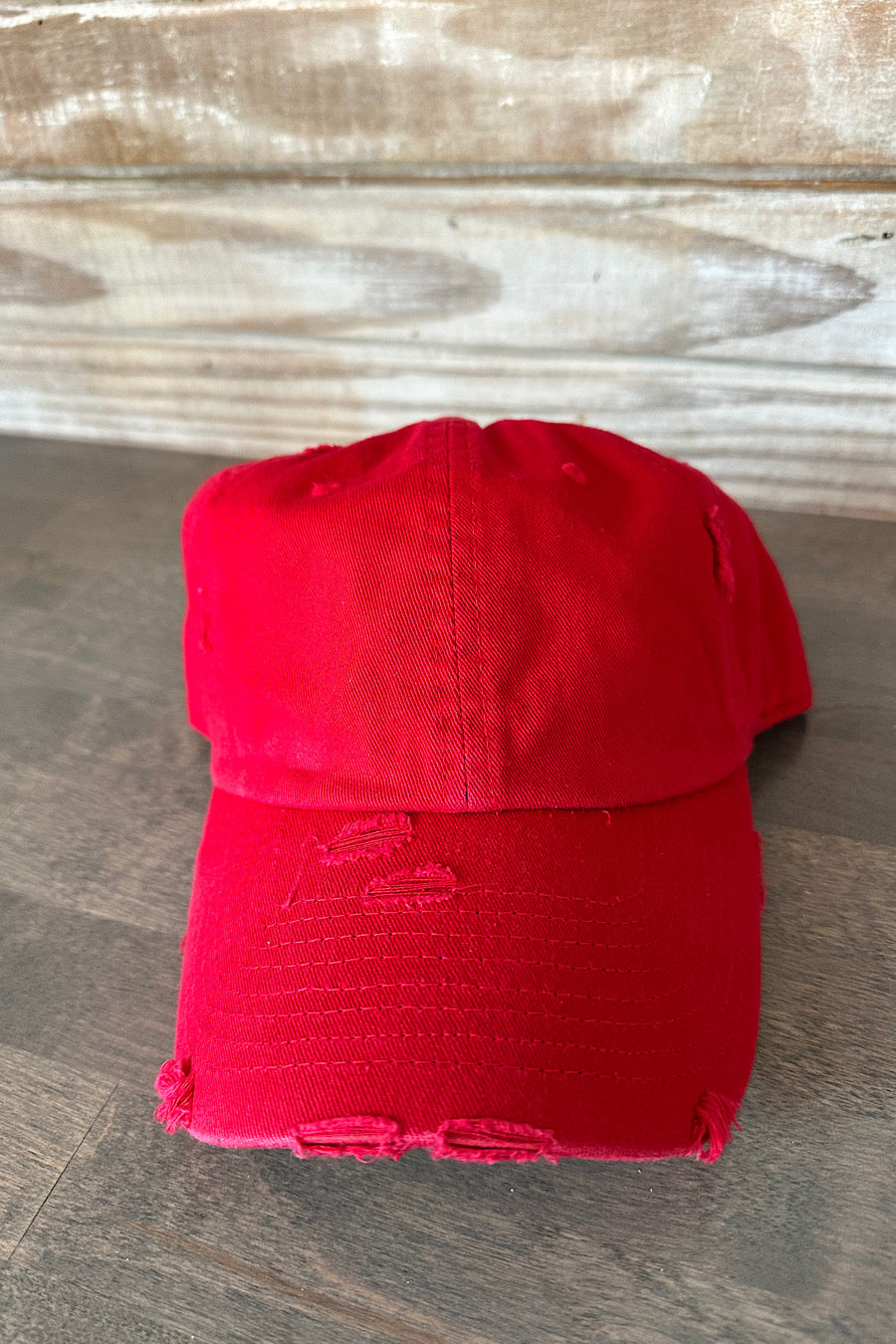 Cotton Distressed Baseball Hat in Several Colors