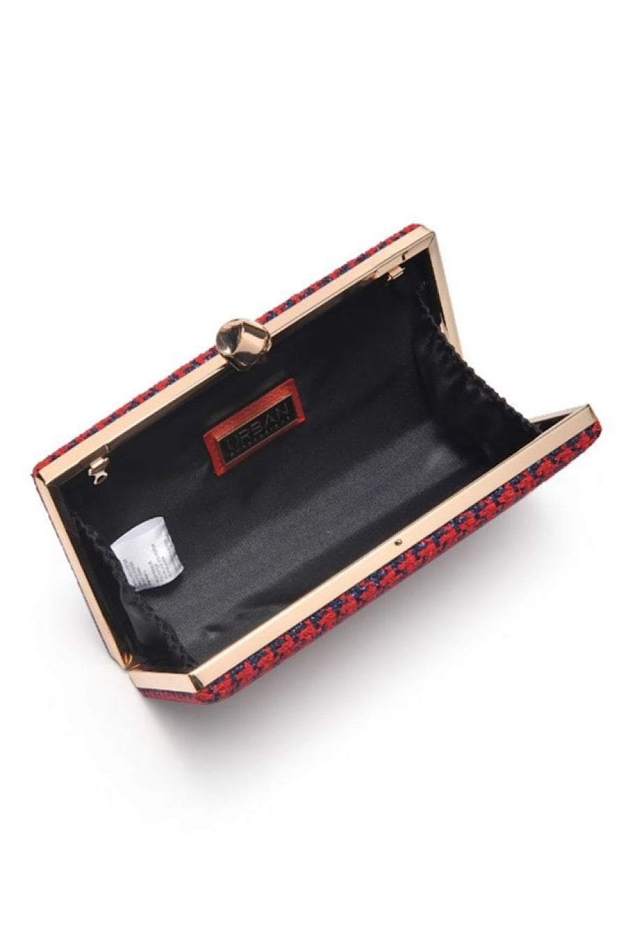 Rosa Houndstooth Evening Clutch Bag