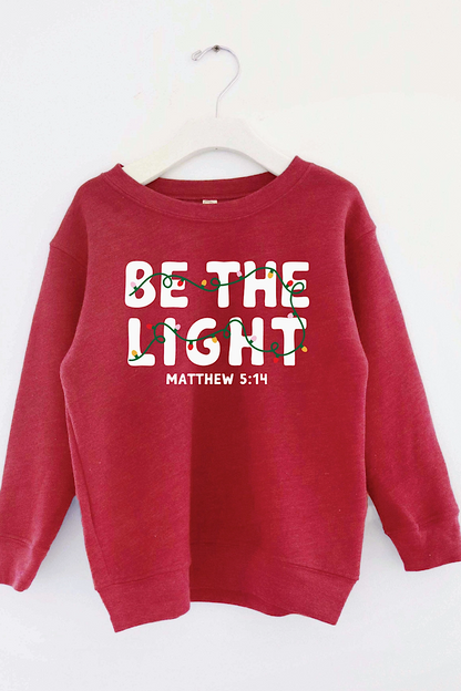 Toddler Be The Light Christmas Sweatshirt