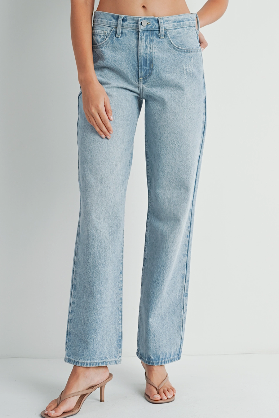 Laurel Relaxed High Rise Straight Jeans