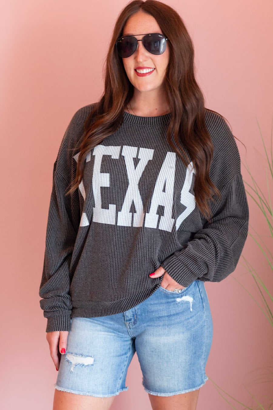Texas Oversized Corded Sweatshirt