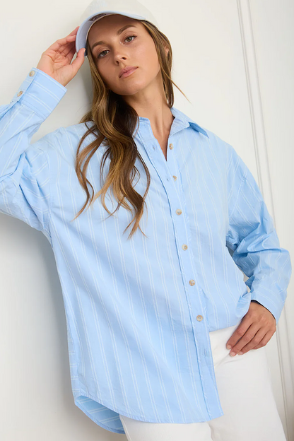 Risky Business Oversized Shirt Blue