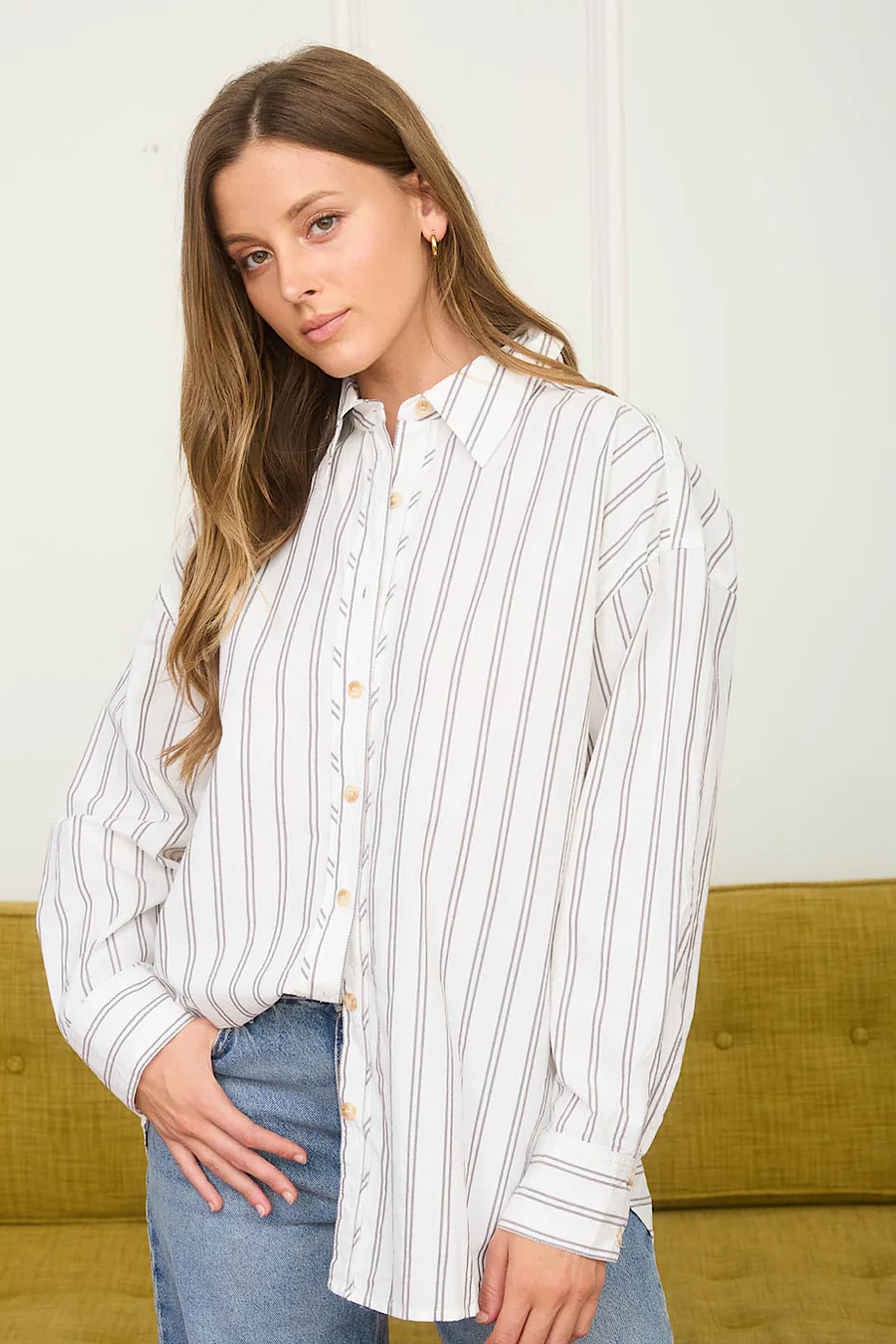 Risky Business Oversized Shirt Ivory