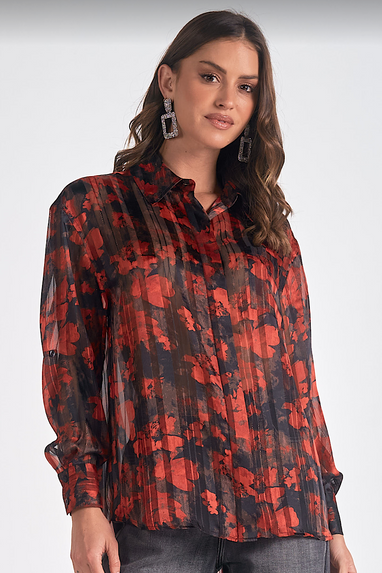 Code Red Printed Floral Blouse