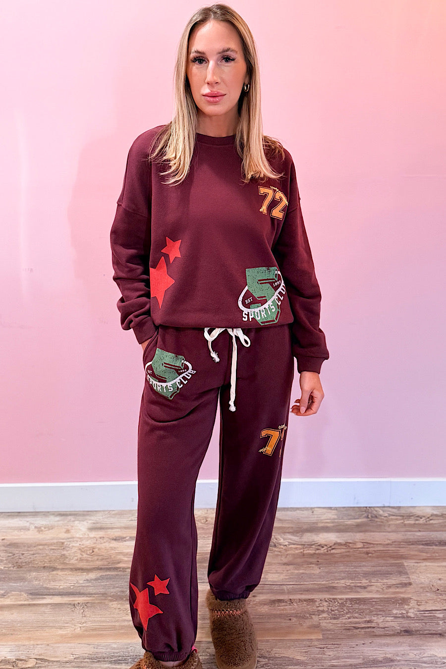 Sports Club Graphic Patch Sweatshirt