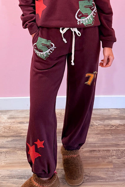 Sports Club Graphic Patch Jogger Sweatpants