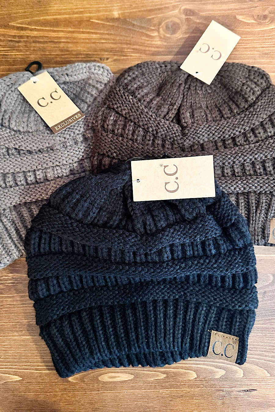 CC Classic Knit Beanie In Several Colors