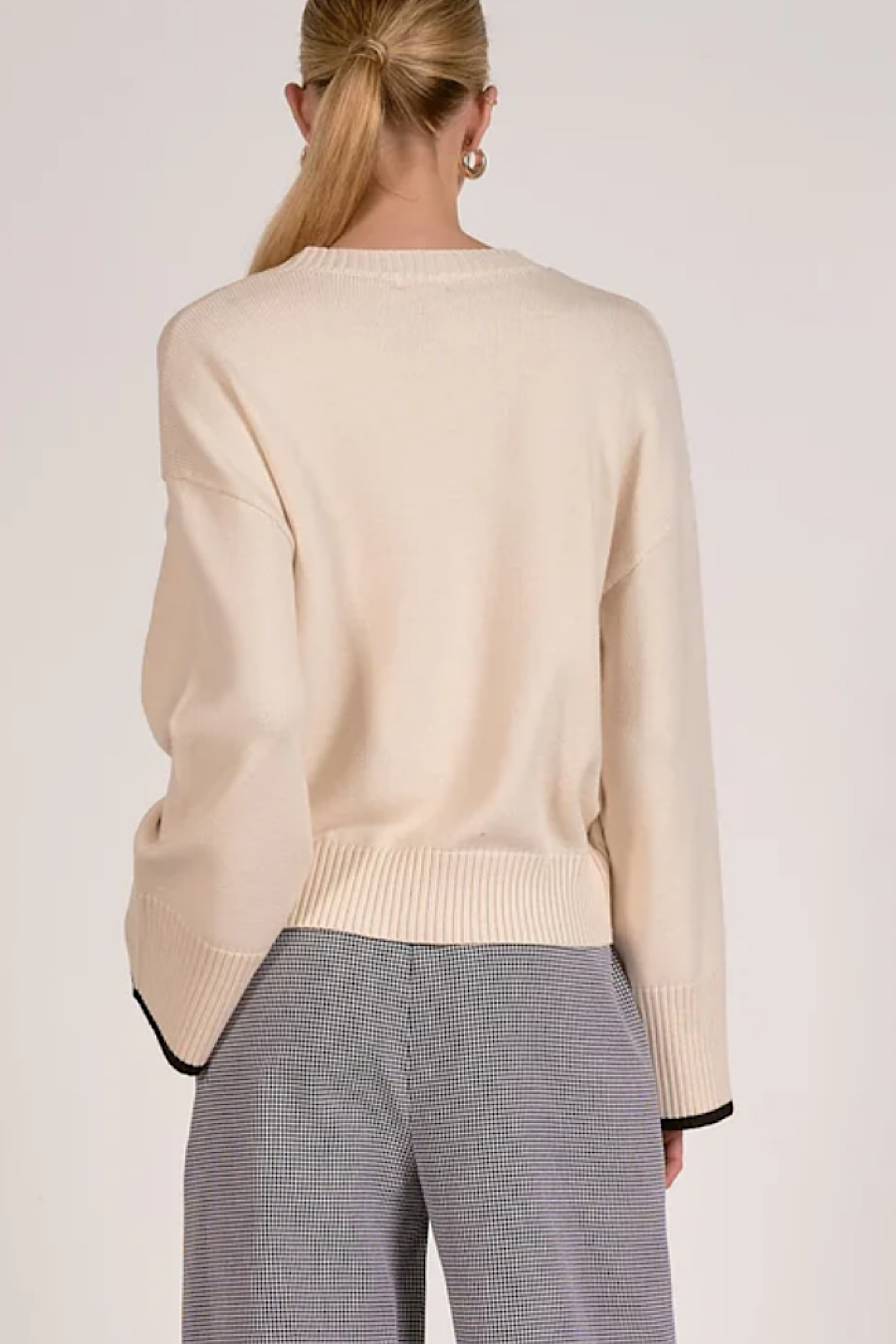 With a Black Heart Sweater in White