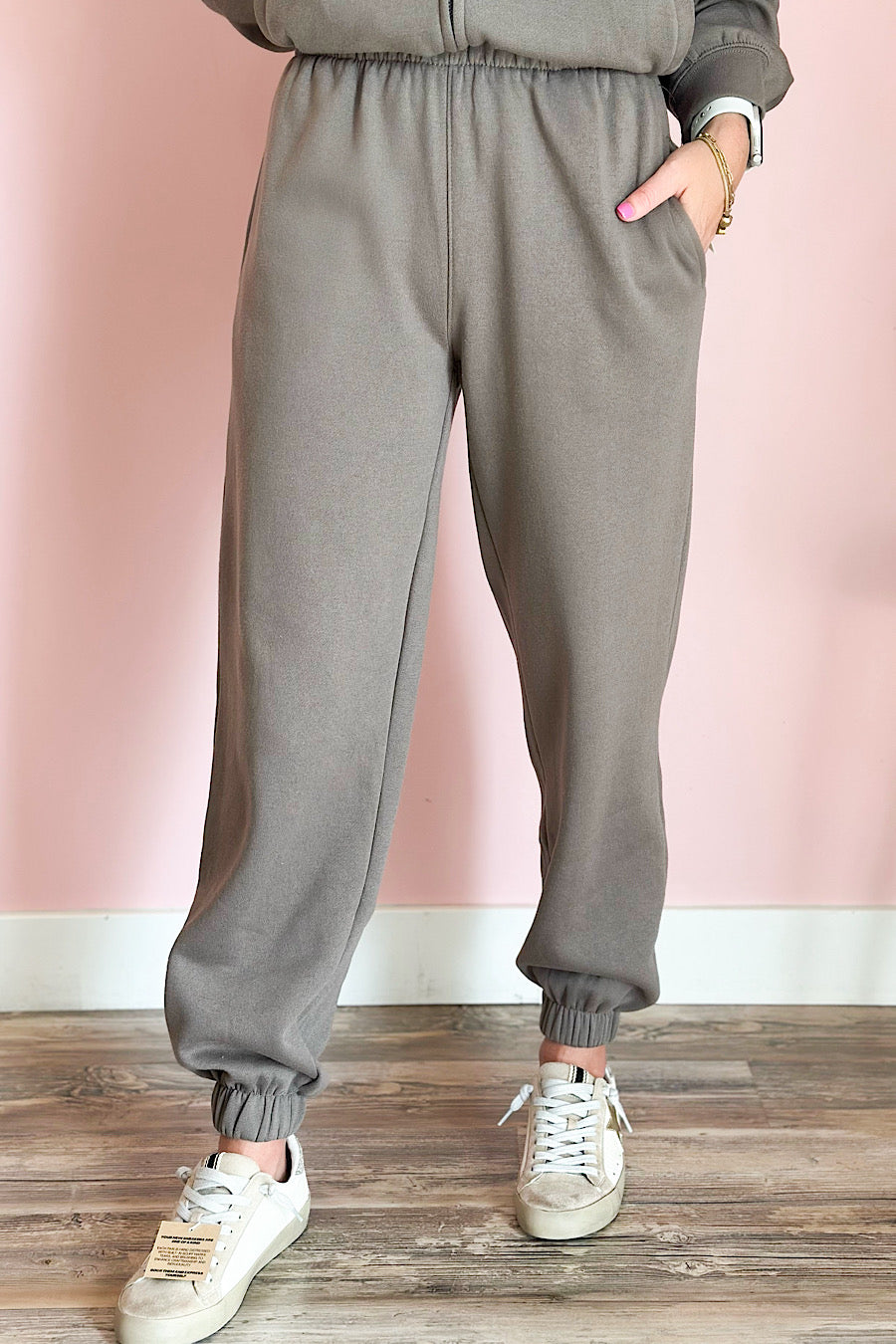 Fossil Brown Cozy Fleece Sweatpant Joggers