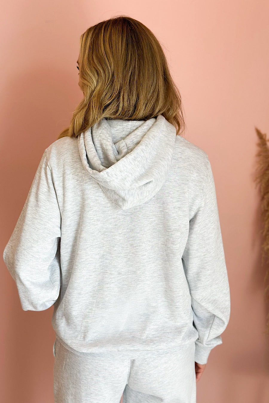 Ice Grey Fleece Relaxed Hooded Sweatshirt