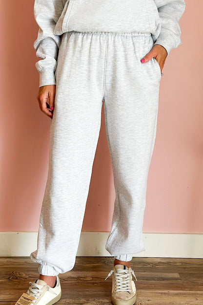 Ice Grey Cozy Fleece Sweatpant Joggers