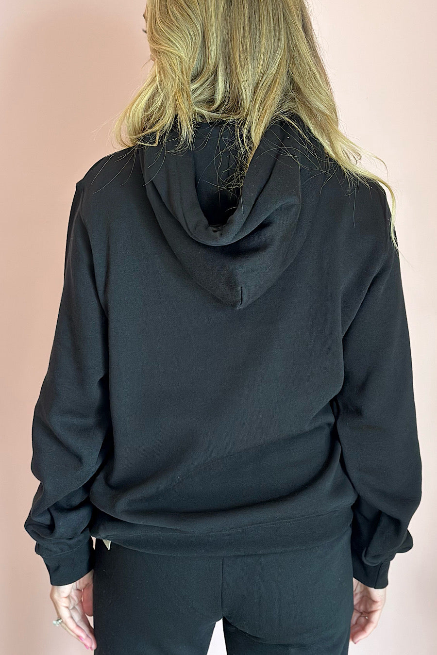 Ula Fleece Relaxed Hooded Sweatshirt Black