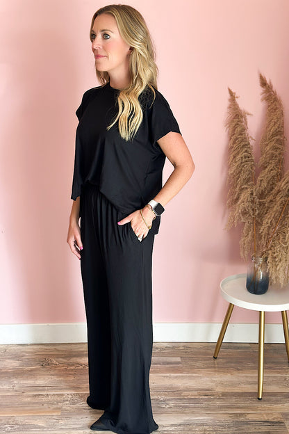 Milano Da Bere Front Tuck Jumpsuit Black