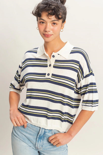 Study Hall Striped Polo Shirt