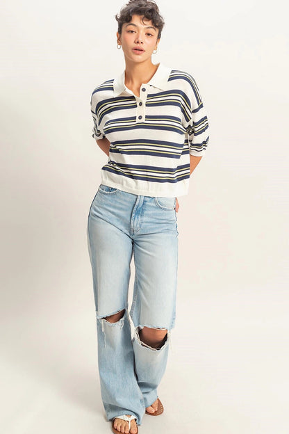 Study Hall Striped Polo Shirt