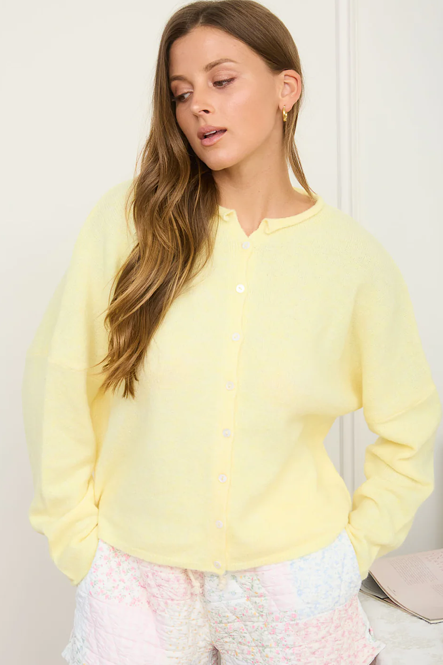 Weekend Escape Knit Cardigan Yellow