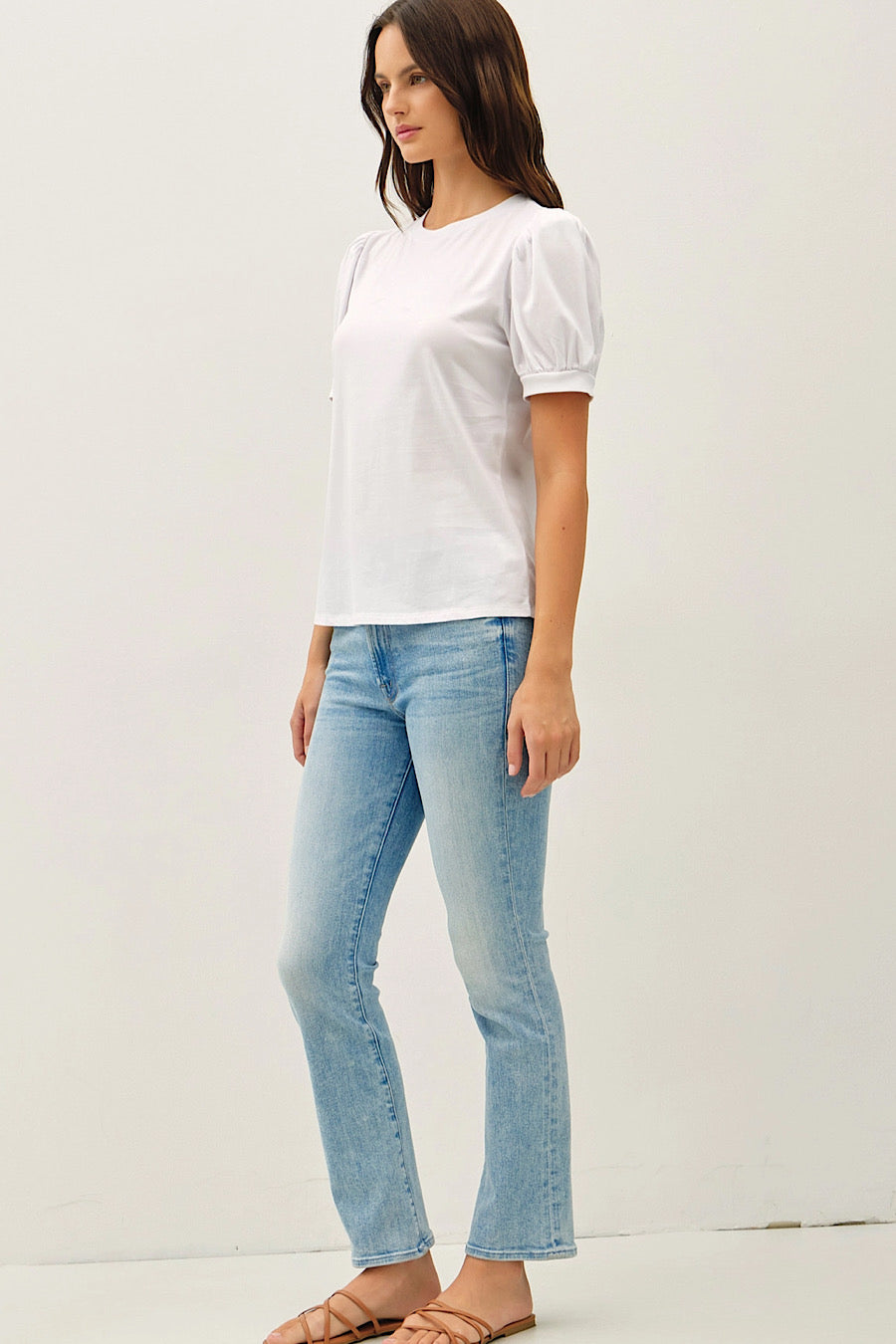 Feminine Frame Puff Short Sleeve Top