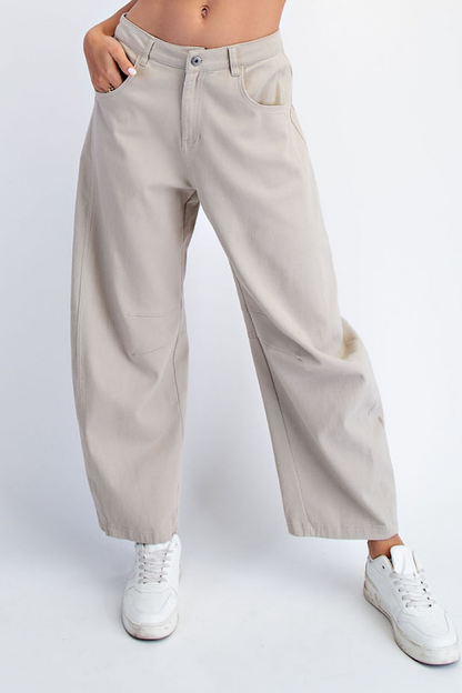 Boardwalk Cotton Twill Barrel Pants