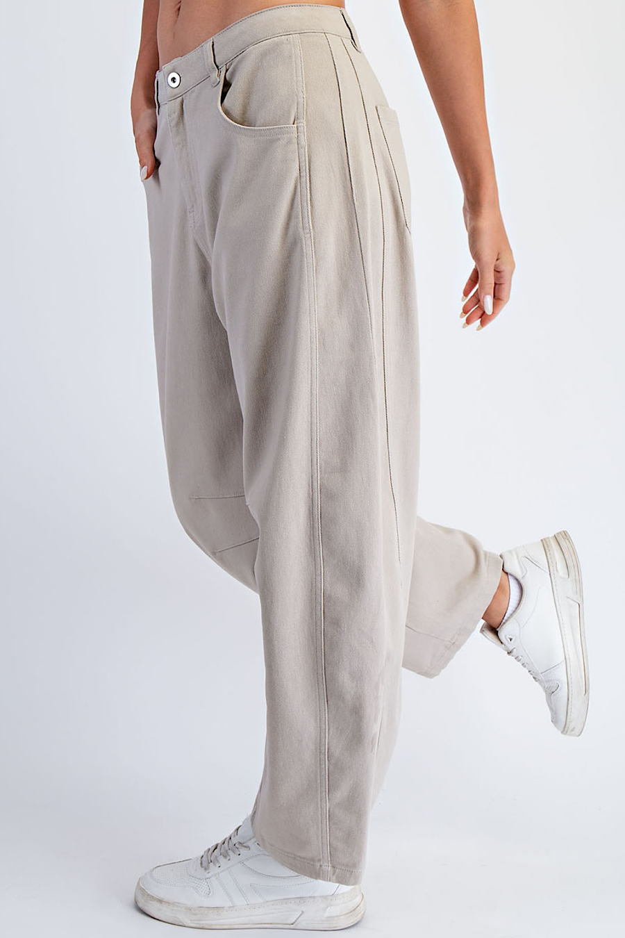 Boardwalk Cotton Twill Barrel Pants