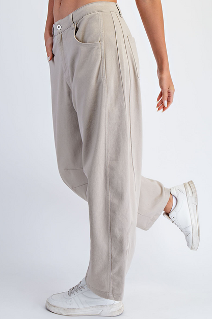 Boardwalk Cotton Twill Barrel Pants