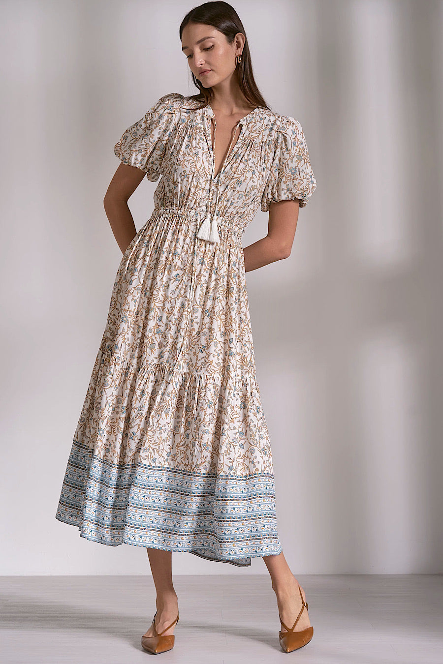 St Lucia Blue Whimsy Printed Dress