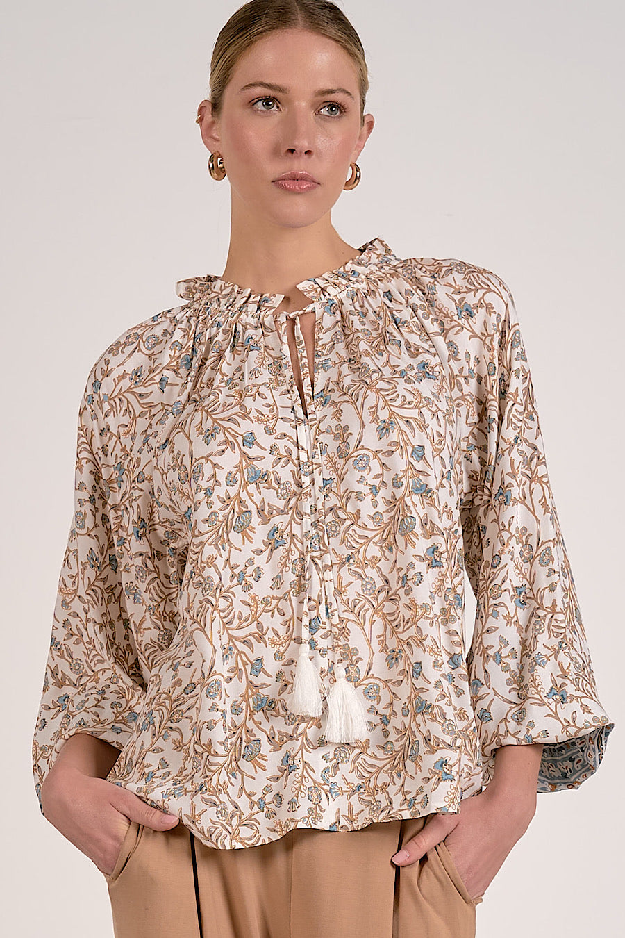 Say Goodbye Printed Boho Blouse