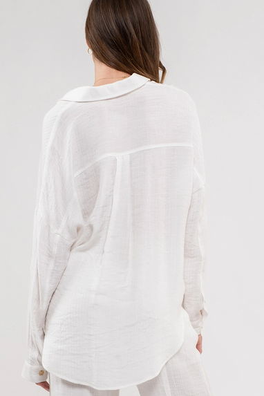 Simone White Button Down Shirt