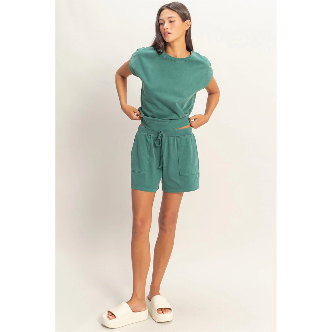 Envious Shorts and Top Set in Green