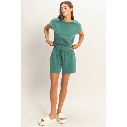 Envious Shorts and Top Set in Green