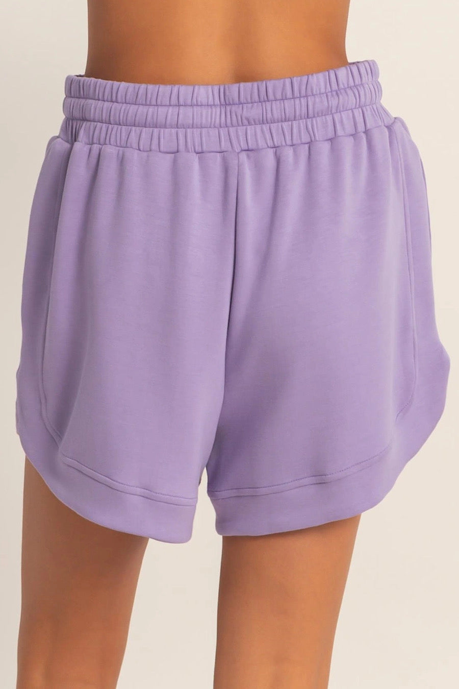 Dusty Purple Drawstring Sweat Shorts