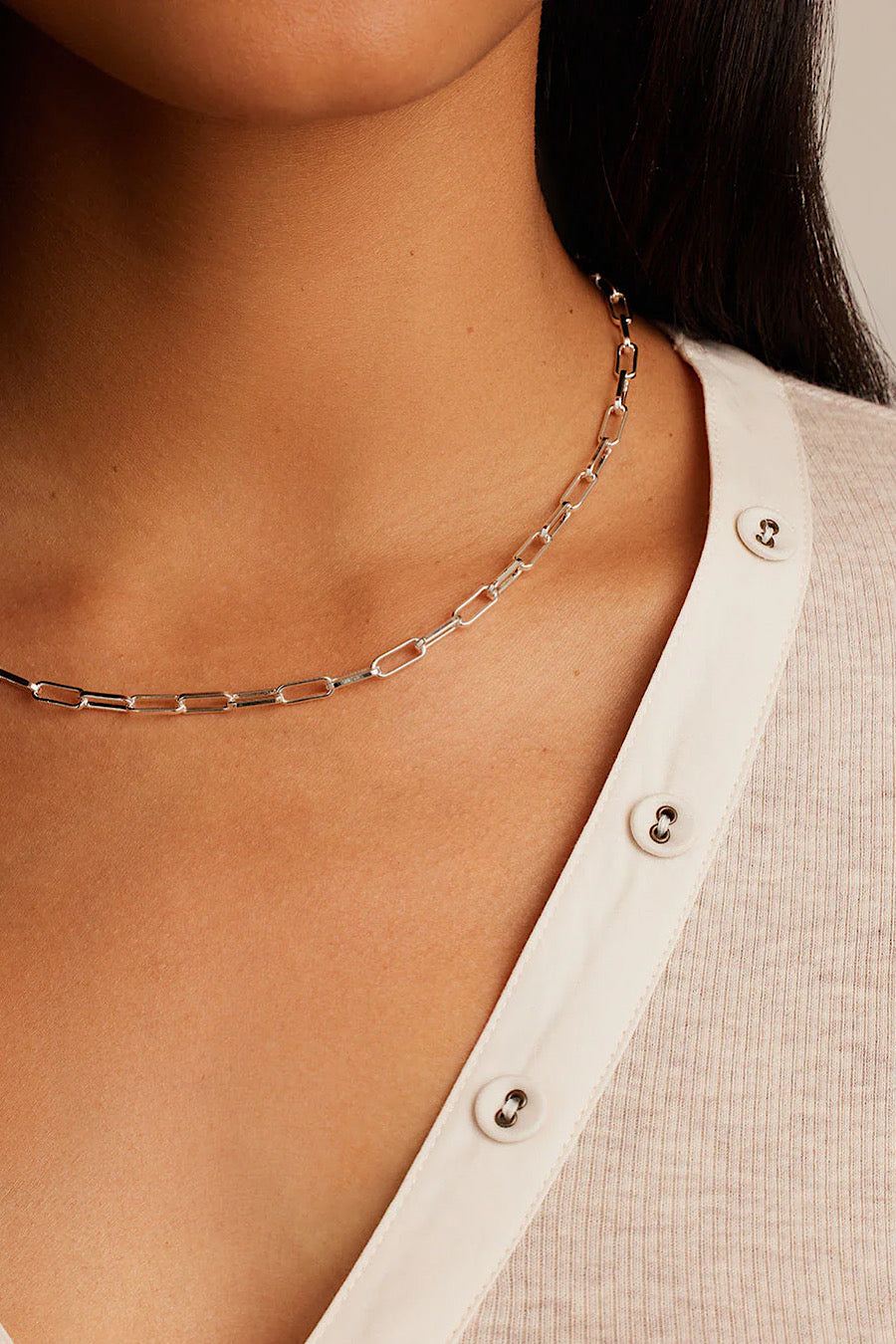 Gorjana Parker Chain Necklace in Silver