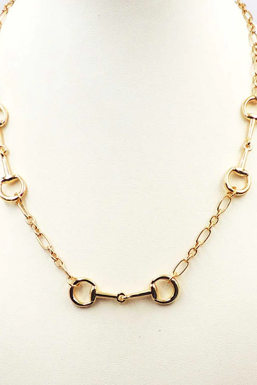 Horsebit Chain Necklace Gold