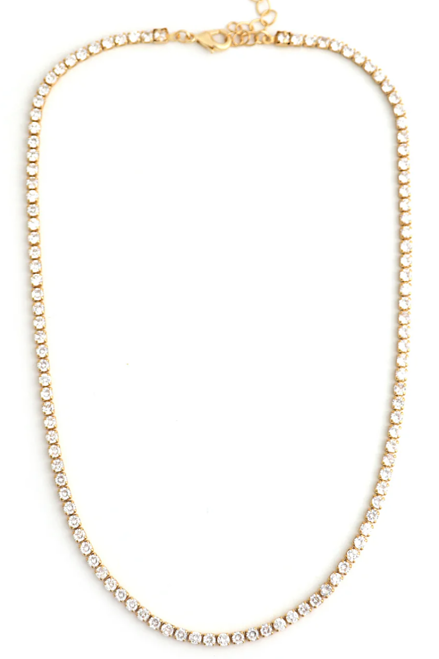 Clear Crystal Tennis Necklace