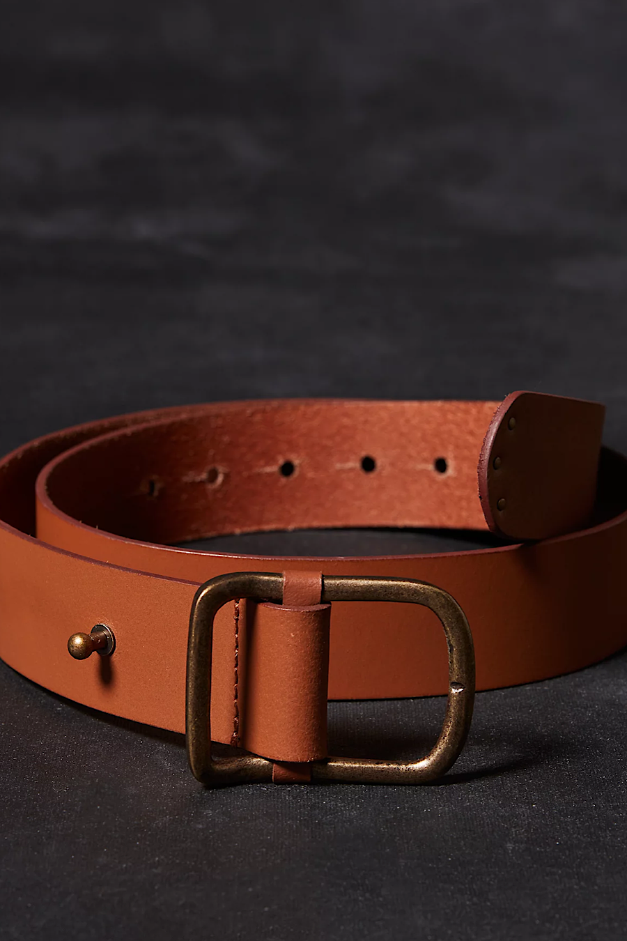 Free People Gallo Leather Belt Cognac