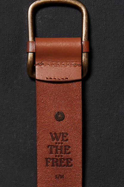 Free People Gallo Leather Belt Cognac