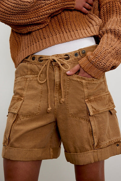 Free People Frankie Cargo Washed Shorts