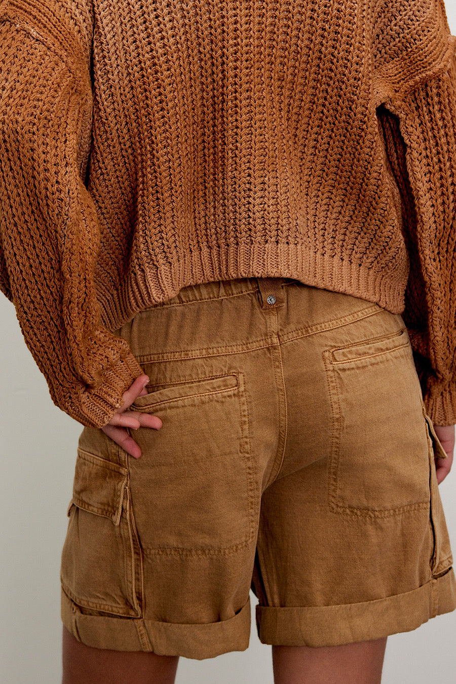 Free People Frankie Cargo Washed Shorts