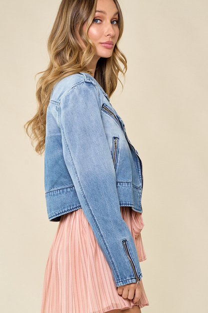 Saints &amp; Hearts Denim Moto Jacket