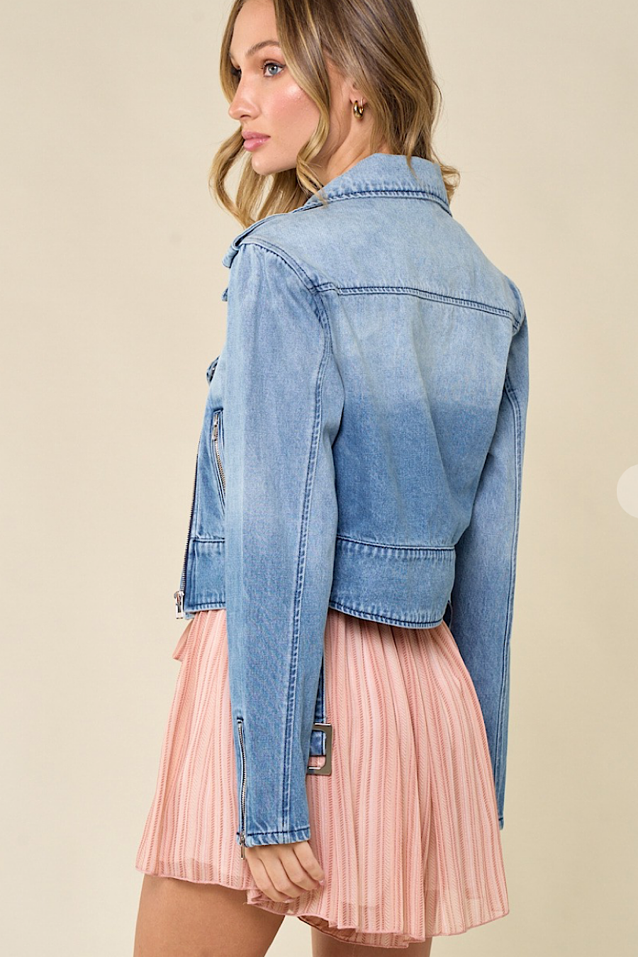 Saints &amp; Hearts Denim Moto Jacket