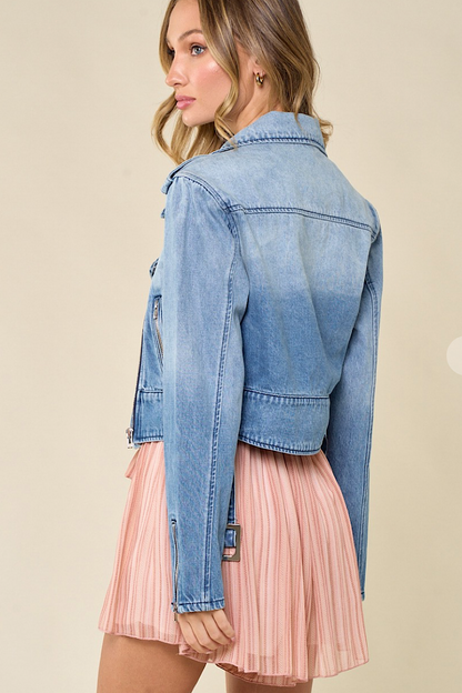 Saints &amp; Hearts Denim Moto Jacket