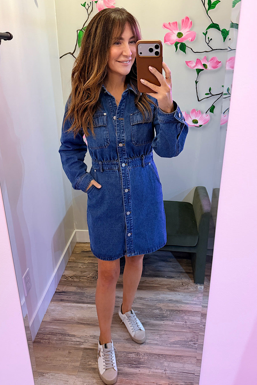 Center of Attention Denim Mini Dress