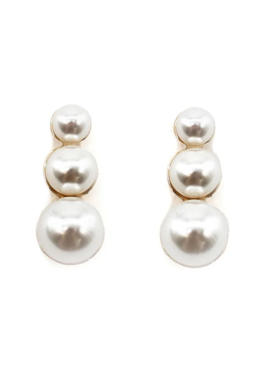 Triple Drop Pearl Earrings