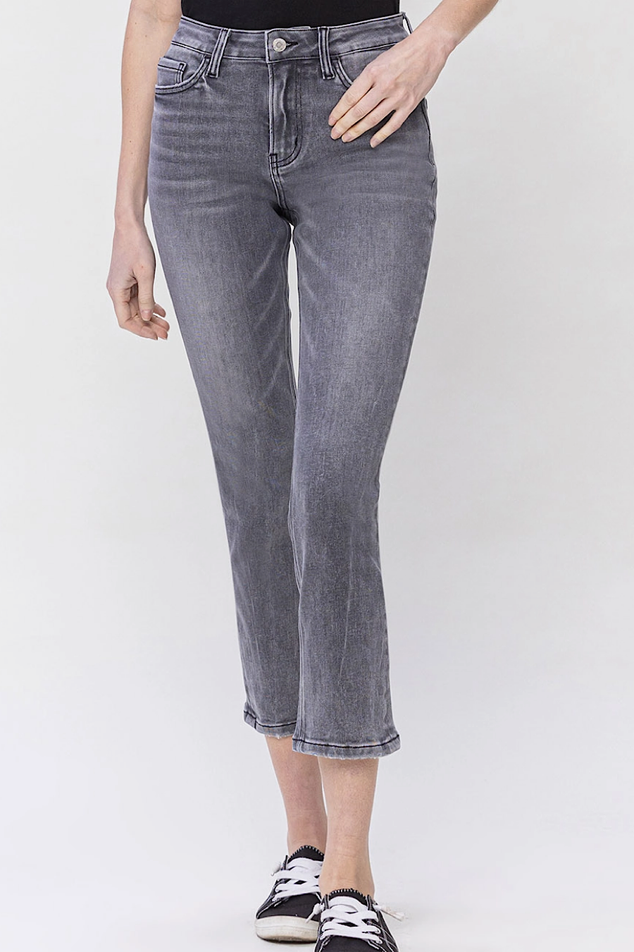 Grey Slim Straight Jeans