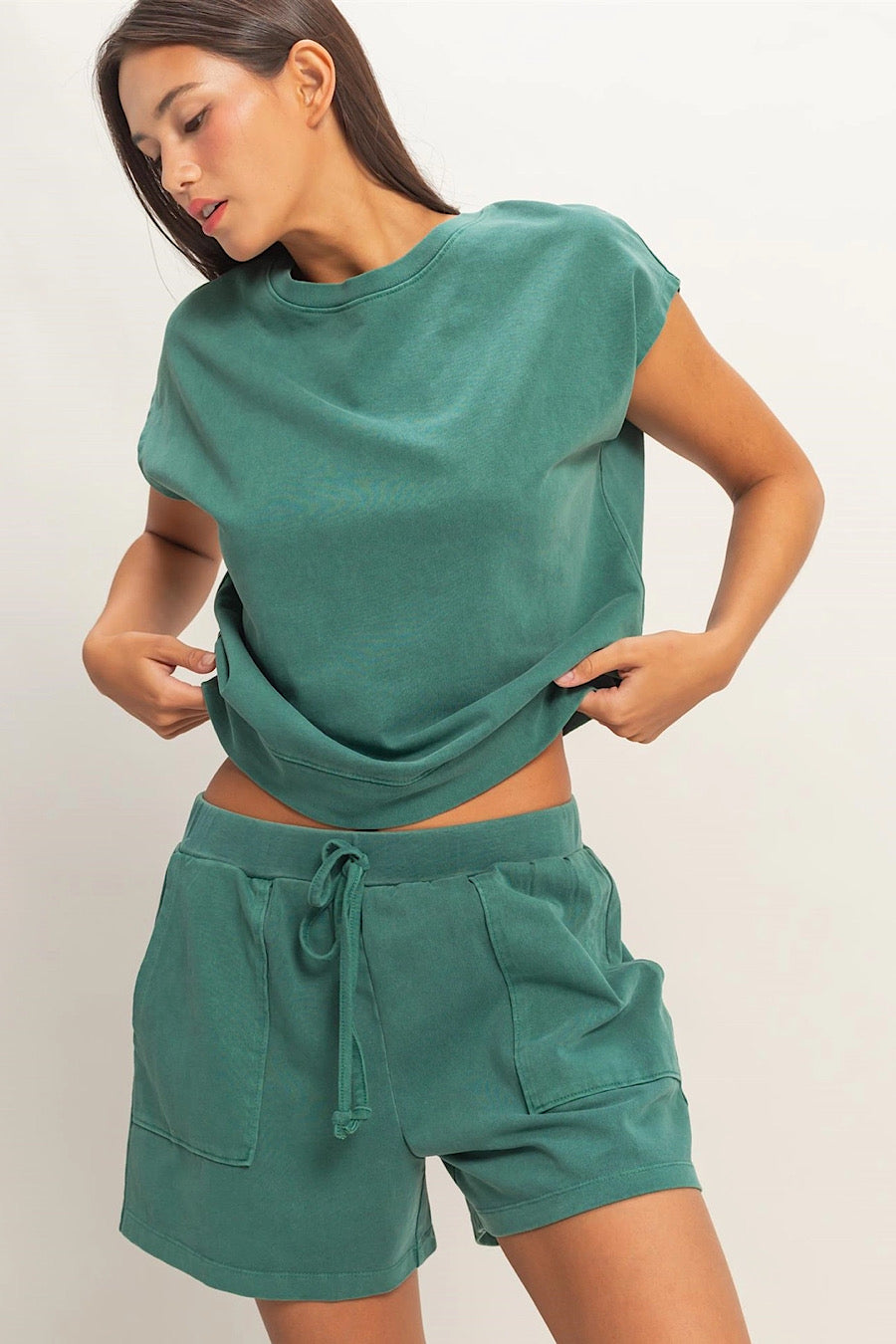 Envious Shorts and Top Set in Green