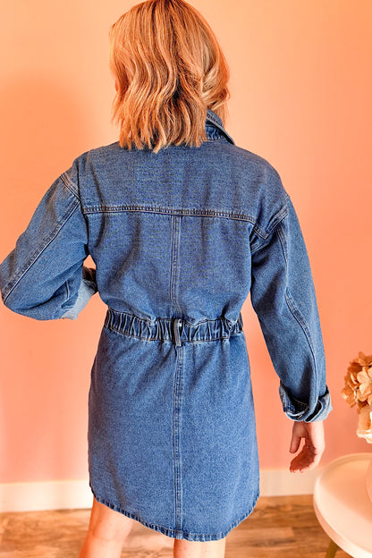 Center of Attention Denim Mini Dress